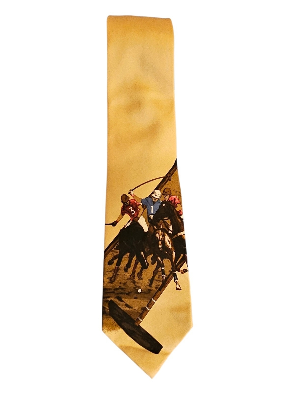 PRL Vintage Silk Polo Scene Tie